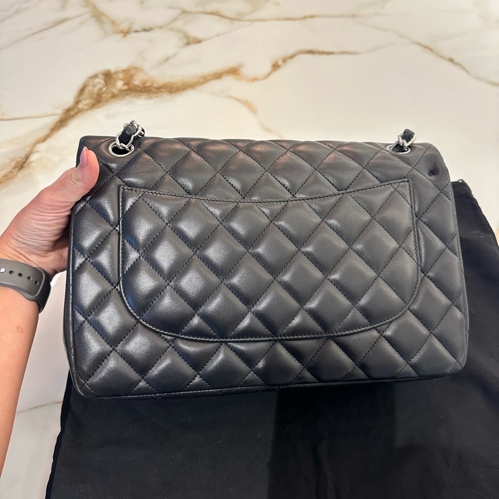 SOLD!!!! Chanel Jumbo Double Flap Lamb skin Quilted Bag - Picture 12 of 16